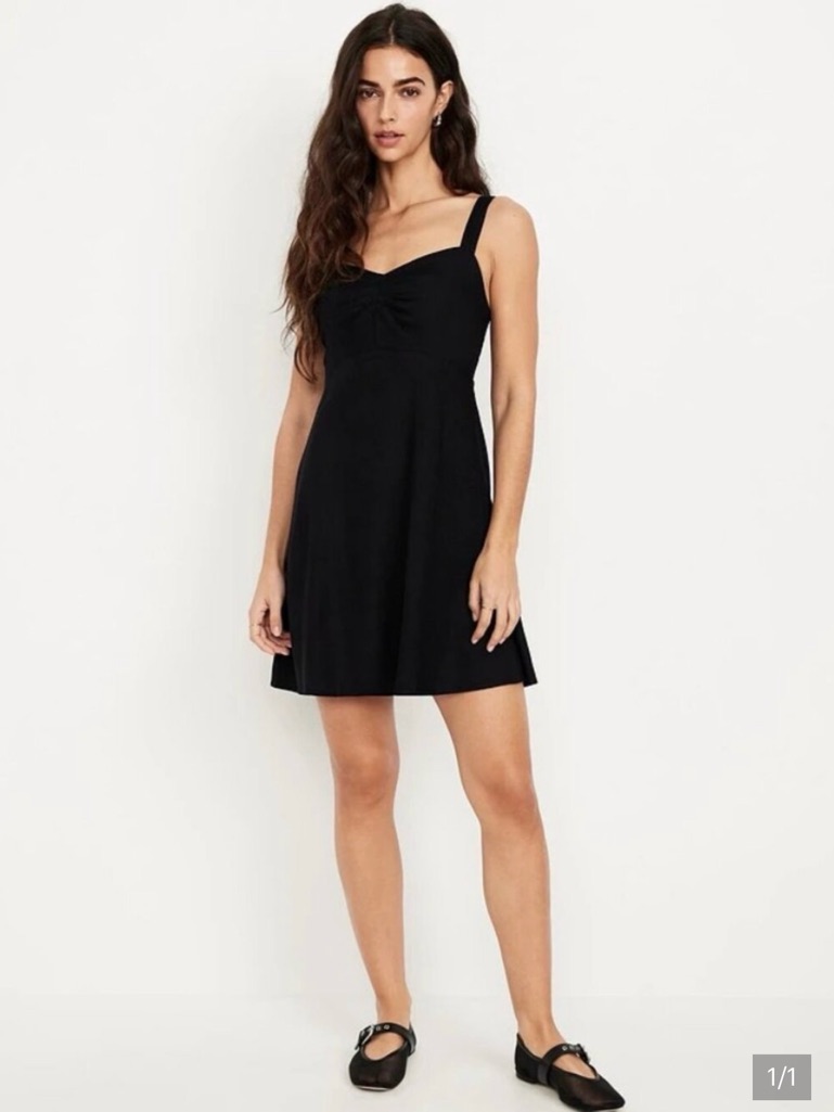 Old Navy Black Strappy Mini Dress
